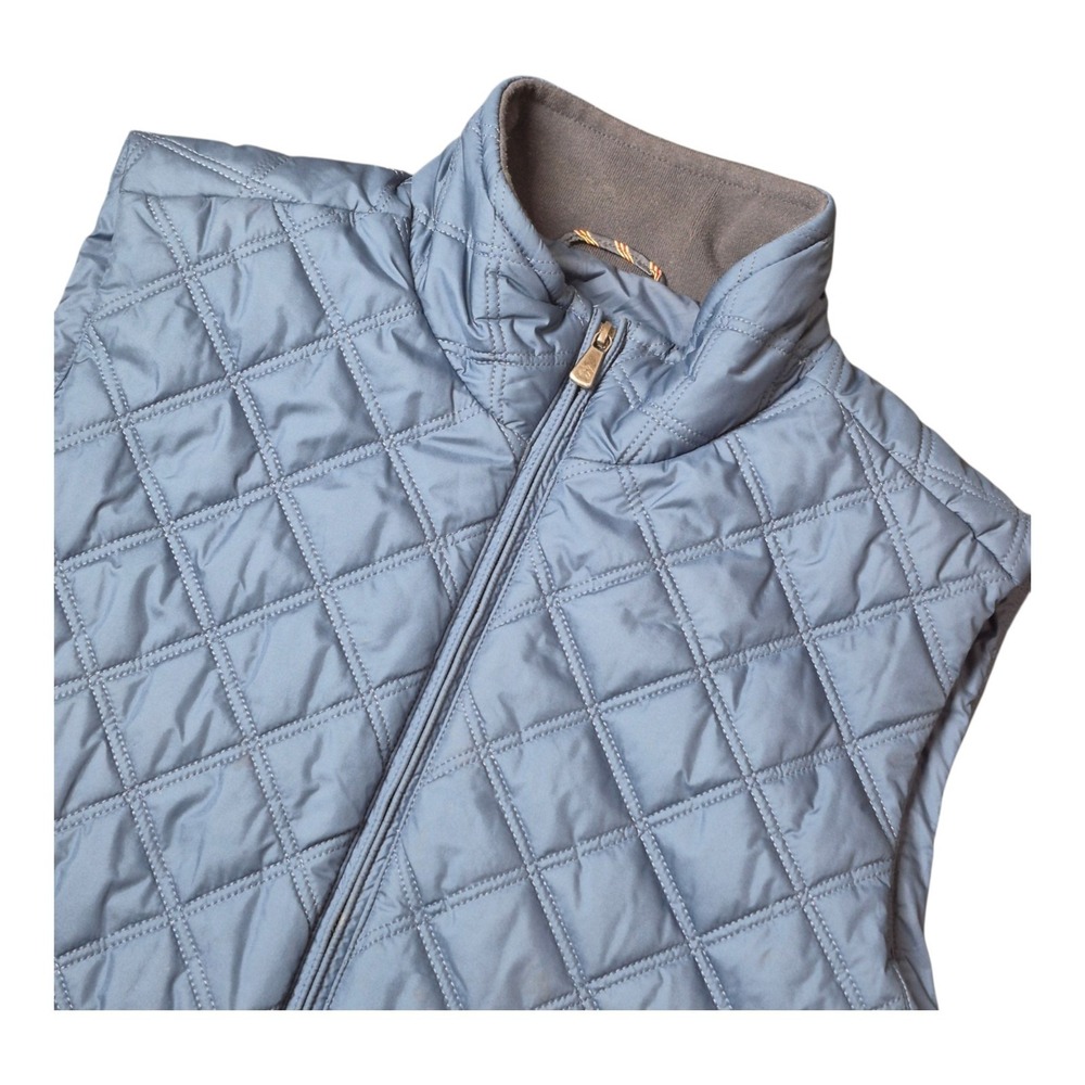 Brooks Brothers Men's XL Blue Thermore Quilted Full Zip Insulated Vest